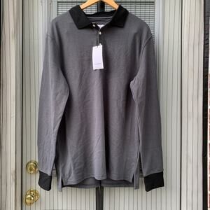 Goodfellow & co Men’s Long Sleeve with Colar Size Large Gray